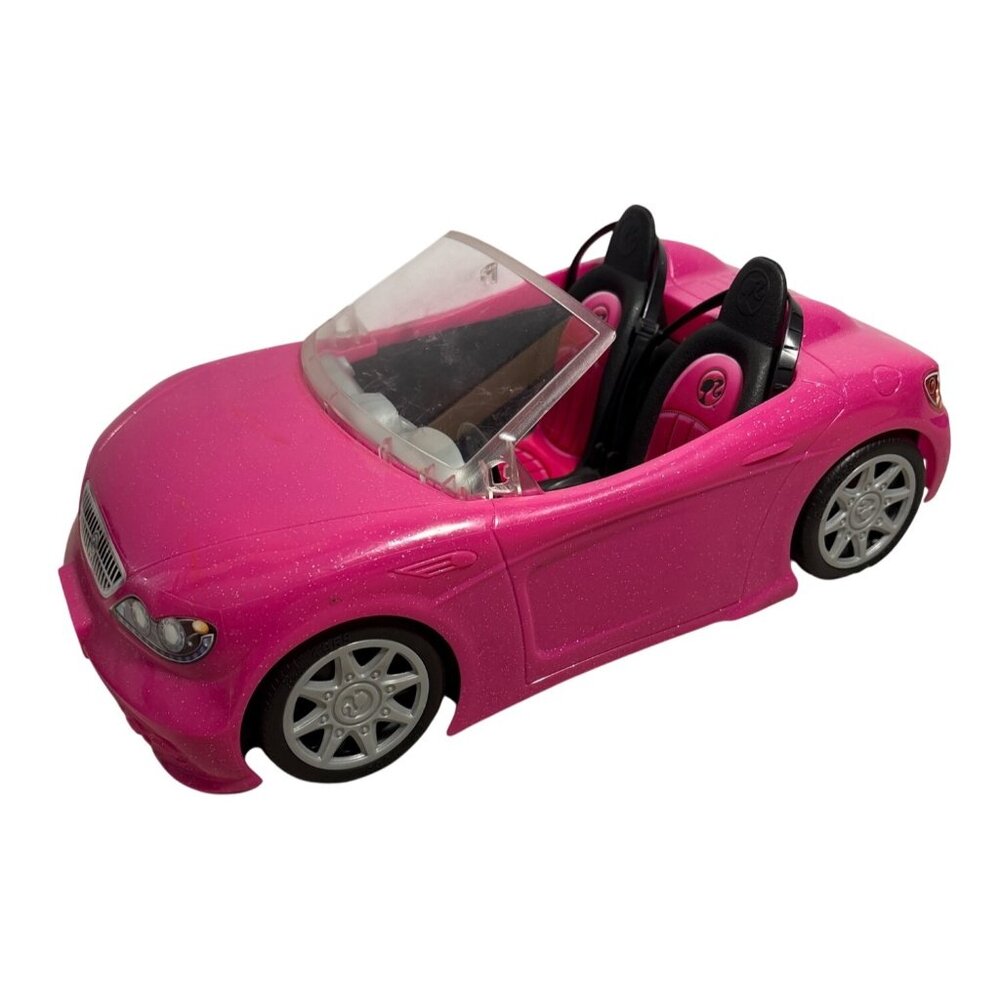 Mattel Barbie Glam Convertible Car Sports Car Pink Sparkly 2013